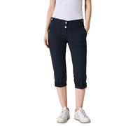 3/4-Hose CECIL, Damen, Gr. 33, Länge 22, blau (universal blau), Web, 98% Baumwolle, 2% Elasthan, unifarben, comfort fit 3/4-Länge, Hosen, aus Baumwolle mit Stretchanteil, Topseller (25870048-33) unive