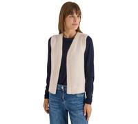 Cecil Damen Offene Federgarn Weste in Beige, Gr: XXL