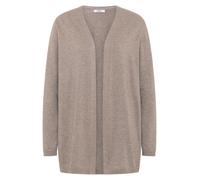 Longstrickjacke CECIL, Damen, Gr. S (38), toffee cream melange, Strick, Obermaterial: 60% Baumwolle, 40% Viskose, unifarben, casual, Po-bedeckend, ohne Ausschnitt, Langarm, Strickjacken, softe Baumwol