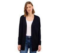 Longstrickjacke CECIL, Damen, Gr. L (42), urban dunkelblau, Strick, Obermaterial: 60% Baumwolle, 40% Viskose, unifarben, casual, Po-bedeckend, ohne Ausschnitt, Langarm, Strickjacken, softe Baumwollmis