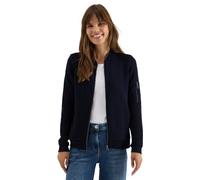 Blouson CECIL, Damen, Gr. XL (44), urban dunkelblau, Stoff, 60% Polyester, 37% Viskose, 3% Elasthan, unifarben, casual, normal normal, hoch geschlossener Ausschnitt, Langarm Bündchen, Jacken, mit Steh