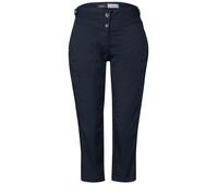 Caprihose CECIL "Style New York", Damen, Gr. 33, N-Gr, blau (universal blau), Web, Obermaterial: 98% Baumwolle, 2% Elasthan, unifarben, casual, normal kniebedeckend, Hosen, mit Knopfdetails am Bund (9