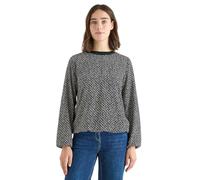Cecil Print-Bluse mit Glitzer Light Greige XL