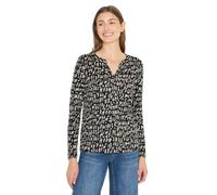 Langarmshirt CECIL, Damen, Gr. M (40), universal blau, Web, 50% Modal, 50% Baumwolle, gemustert, normal normal, Rundhals, abgesteppt, Shirts Langarmshirt, mit grafischem Muster (55863814-M) universal