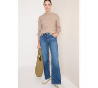 Cecil Damen Pullover mit Zopfmuster in Beige, Gr: XL