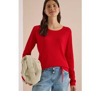 Rundhalspullover CECIL, Damen, Gr. M (40), rot (flame rot), Pullover Rundhalspullover, mit Struktur-Optik (53710531-M) flame rot