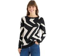 Cecil Pullover mit Grafikmuster Black L