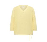 Cecil Damen Kurzarm Pullover im Crochet-Look in Gelb, Gr: M
