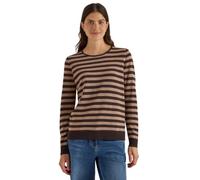 Cecil Pullover mit Rundhals und Streifen Truffle Brown M