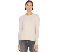 Cecil Rundhalspullover mit Strickdetail – Damen Gr. L (42) oat milk beige melange