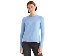 Cecil Rundhalspullover Damen Strick meliert sporty light blau melange Gr. L (42)