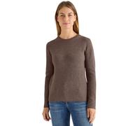 CECIL Pullover mit Strukturdetails Mushroom Taupe Melange XXL