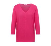 Cecil - Pullover mit V-Ausschnitt und 3/4-Ärmeln in Struktur-Optik pink - Gr. - M