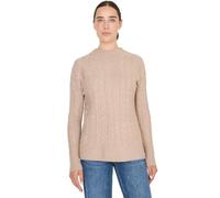 Cecil Pullover mit Zopfmuster Sandalwood beige Melange XXL