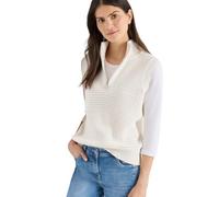 Troyer CECIL, Herren, Gr. L (42), raw sand beige, Web, 100% Baumwolle, Strukturmuster, comfort fit normal, hoch geschlossener Ausschnitt, Rippbündchen, Pullover Troyer, aus reiner Baumwolle (71142707-