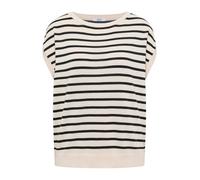 Pullunder CECIL, Damen, Gr. S (38), palm breeze grün, Web, 53% Baumwolle, 37% Viskose, 10% Nylon, gestreift, comfort fit normal, Rundhals, Rippbündchen, Pullover Pullunder, im Streifendesign (76664306