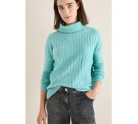 Cecil Damen Struktur-Rollkragenpullover Foam Blue Melange Größe XXL