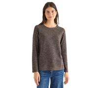Strickpullover CECIL, Damen, Gr. S (38), mushroom taupe heather meliert, Web, 60% Baumwolle, 40% Polyester, unifarben, comfort fit normal, Rundhals, normaler Saum, Pullover Strickpullover, mit Rundhal