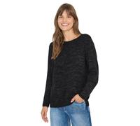 Cecil Rundhals Strukturpullover Salt-Pepper Heather Melange XS