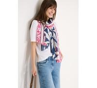 Schal CECIL, Damen, Gr. onesize, sporty denim blau, Stoff, 100% Modal, geblümt, Modetücher Schal, aus Modal (58062354-0) sporty denim blau