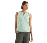 Blusentop CECIL, Damen, Gr. M (40), juicy lime, Web, 65% Baumwolle, 35% Viskose, gestreift, normal normal, Rundhals, abgesteppt, Blusen Blusentop, im soften Baumwoll-Mix (39126224-M) juicy lime