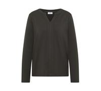 Cecil Damen Langarmshirt Tunika-Look Rundhals Raw Khaki 48% Baumwolle/48% Modal Comfort Fit Gr. L