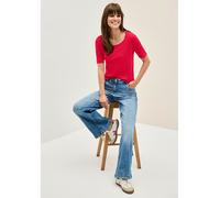 CECIL Damen 3116304 T-Shirt in Unifarbe, Glazed Apple red, Small