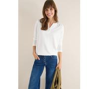 Cecil Damen Shirt im Tunika-Look in Weiß, Gr: XL