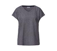 CECIL Damen B323557 Shirt mit Crepe-Struktur, Urban Navy Blue, L