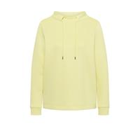 Langarmshirt CECIL, Damen, Gr. L (42), iced gelb, Stoff, 76% Viskose, 16% Nylon, 8% Elasthan, gemustert, comfort fit normal, hoch geschlossener Ausschnitt, Bündchen, Shirts Langarmshirt, im Melange Lo