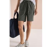Shorts CECIL, Damen, Gr. XL (44), clear khaki, Web, 66% Baumwolle, 30% Polyester, 4% Elasthan, unifarben, loose fit kurz, Hosen Shorts, Middle Waist (39958521-XL) clear khaki