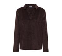 Cecil Damen Cordbluse Softe Langarm V-Ausschnitt unifarben tartufo braun Gr. M (40)