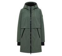 Softshellmantel CECIL, Damen, Gr. S (38), shadow khaki, Web, Obermaterial: 92% Polyester, 8% Elasthan, unifarben, ca. Mitte Oberschenkel, Windstopperbündchen, Mäntel, mit Kapuze, wasserabweisend, Soft