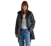 Softshell Mantel mit Kapuze und Leo-Muster