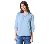 Cecil Solid Light Cotton Blouse Pastel Blue M