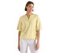Cecil Damen Kurzarm Bluse mit Split Neck in Gelb, Gr: S