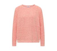Cecil Strickpullover Damen XL (44) cherry tomato orange 75% Baumwolle gemustert Rundhals