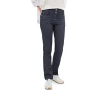 Slim-fit-Jeans CECIL, Damen, Gr. 32, Länge 28, blau (dunkelblau wash), Jeans, 78% Baumwolle, 20% Polyester, 2% Elasthan, gestreift, normal, Jeans, aus Baumwolle mit Stretchanteil (13210114-32) dunkelb