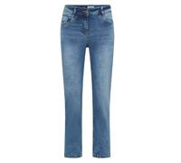 Straight-Jeans CECIL, Damen, Gr. 33, Länge 30, authentic used wash, Jeans, 78% Baumwolle, 20% Polyester, 2% Elasthan, unifarben, lang, Jeans Straight-Jeans, High Waist (45101704-33) authentic used was