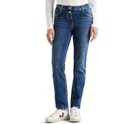 Cecil Jeans Scarlett Straight Leg Comfort-Fit Damen Gr. 29 L30 mid blau used wash