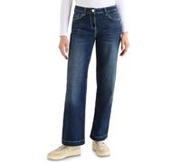 CECIL Straight Leg Jeans mid Blue Used wash 36