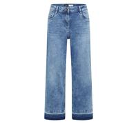 CECIL - Straight Leg Jeans mit frasigem Saum light blue washed - Gr. - 7