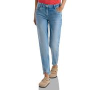 Comfort-fit-Jeans CECIL, Damen, Gr. 33, Länge 28, blau (light blau washed), Jeans, 83% Baumwolle, 15% Polyester, 2% Elasthan, unifarben, knöchelfrei, Jeans, 5-Pocket-Style (67995465-33) light blau was