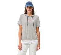 Kapuzenshirt CECIL, Damen, Gr. S (38), weiß (vanilleweiß), Stoff, 85% Viskose, 5% Elasthan, 5% Polyester, 5% Metalfaser, gestreift, casual, normal normal, ohne Ausschnitt, Halbarm abgesteppt, Shirts,