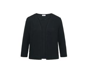 Cecil - Strickjacke in Waffelstruktur mit 3/4-Ärmeln blau - Gr. - S