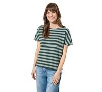 Cecil Striped Structure T-Shirt Matcha Green L