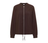 Cecil - Strukturierte Blusenjacke mit Reißverschluss braun - Gr. - XL