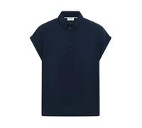 Cecil - Strukturiertes Blusenshirt mit Polokragen blau - Gr. - S