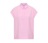 Cecil - Strukturiertes Blusenshirt mit Polokragen pink - Gr. - L