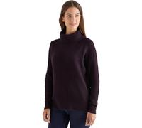 CECIL Strukturpullover Eggplant rot - Feinstrick, hochgeschlossener Ausschnitt - Damen XL